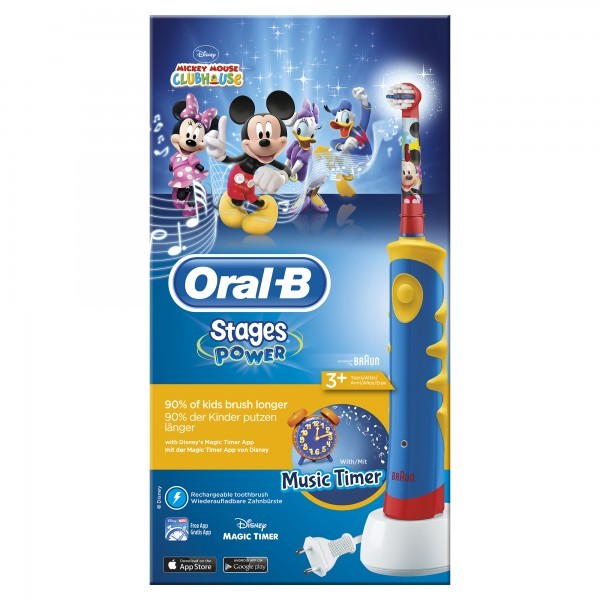 Escova de dentes elétrica Oral-B Kids Mickey Mouse Escova de dentes elétrica Oral-B Kids Mickey Mouse