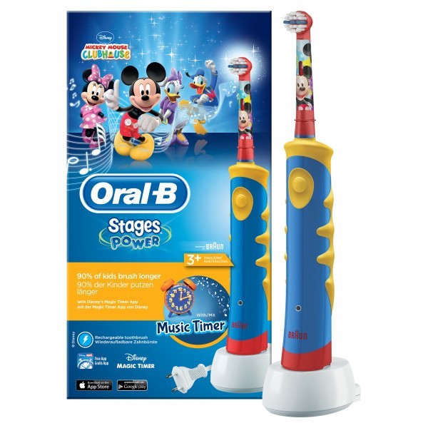 Escova de dentes elétrica Oral-B Kids Mickey Mouse Escova de dentes elétrica Oral-B Kids Mickey Mouse