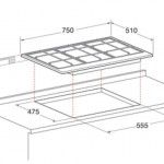 Placa a gs Hotpoint PCN 752 T IX /HA