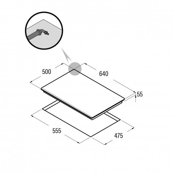 Placa a Gás CATA LCIB 6031 BK Placa a Gás CATA LCIB 6031 BK