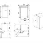 Frigorfico mini-bar Smeg FAB5LWH5