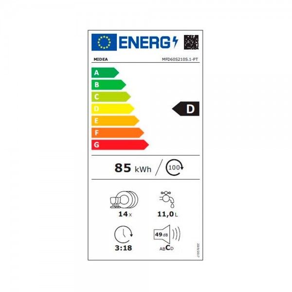 Mquina de lavar loia Midea MFD60S210S1PT
