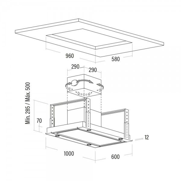 Exaustor de Ilha CATA ISLA SIRIN 1000 GWH