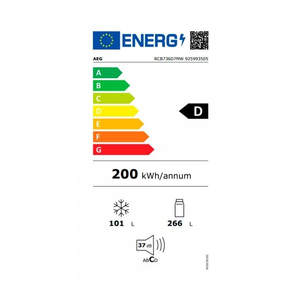 Frigorfico Combinado AEG RCB736D7MW