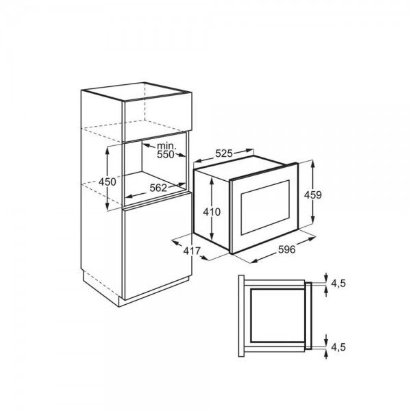 Micro-ondas de encastre Zanussi ZMBN4SX Micro-ondas de encastre Zanussi ZMBN4SX