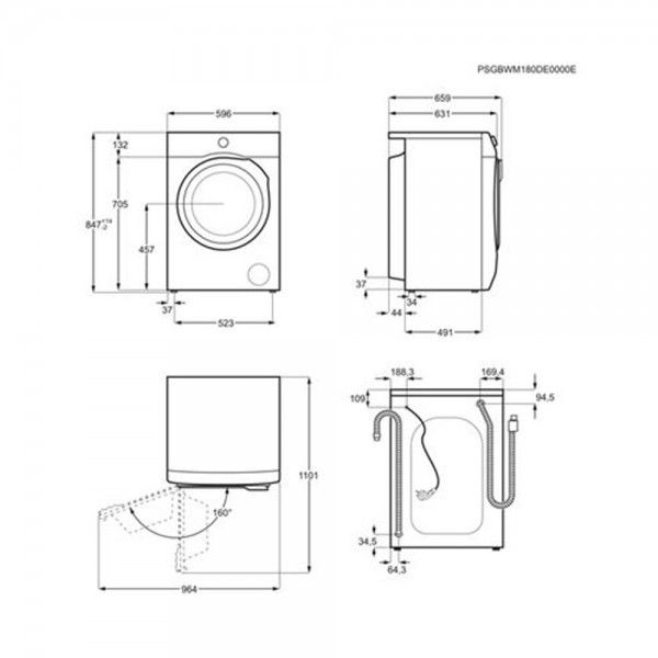 MQUINA DE LAVAR ROUPA ELECTROLUX EW6F5943FB