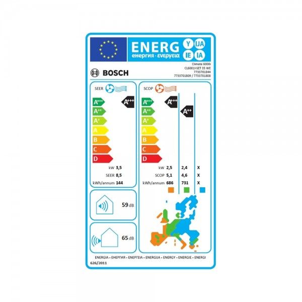 Ar Condicionado BOSCH Climate 6001I SET35WE Conjunto (Unidade Interior e Unidade Exterior)