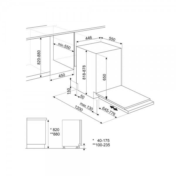 Mquina de Lavar Loia de Encastre SMEG ST4522IN