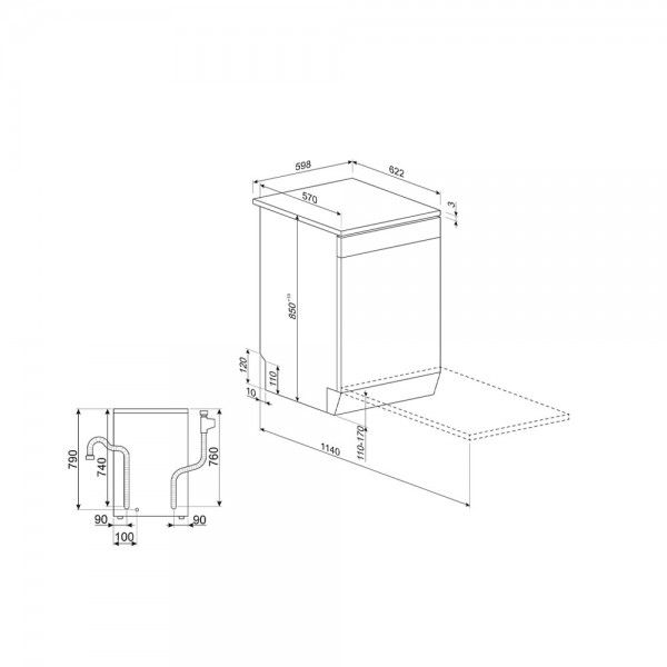 Mquina de Lavar LoIa SMEG LVS342CQSX