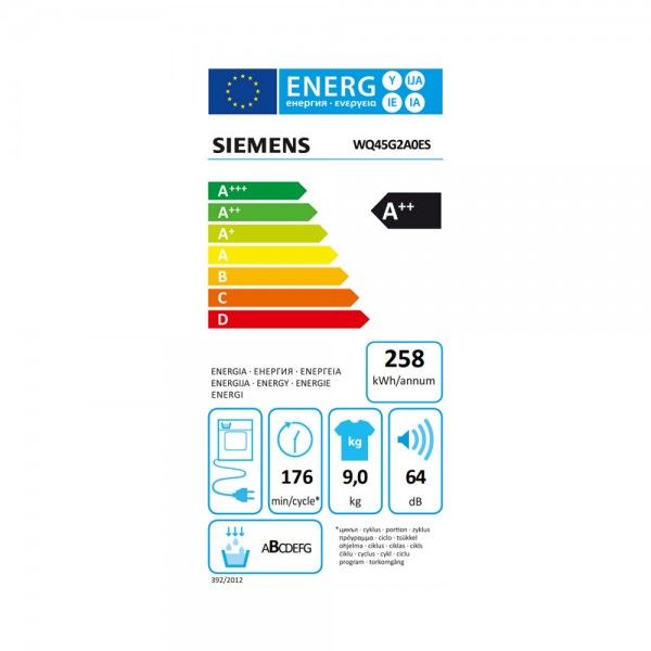 Mquina de Secar Roupa Siemens WQ45G2A0ES