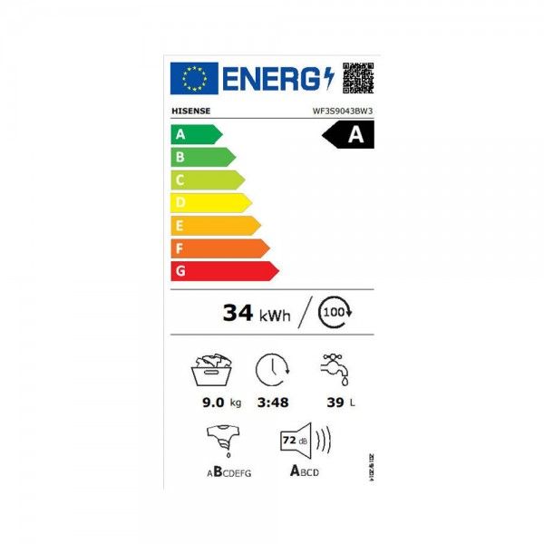 Mquina de Lavar Roupa HISENSE WF3S9043BW3