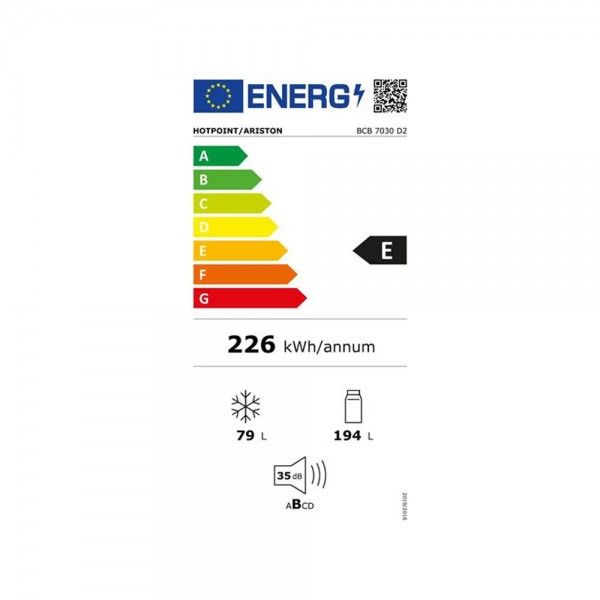 Frigorfico Combinado de Encastre HOTPOINT BCB7030D2