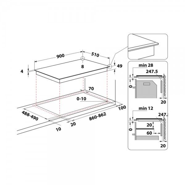 Placa de Induo HOTPOINT HT1090BA