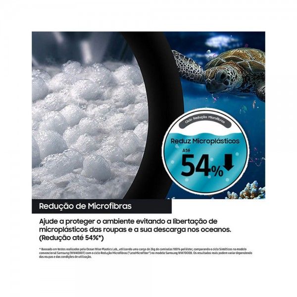 Mquina de Lavar e Secar Roupa AI Eco Bubble SAMSUNG WD11DG5B15BEEP