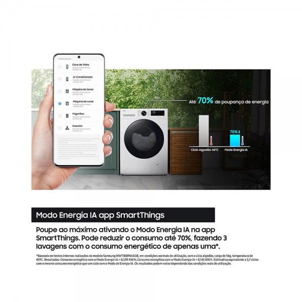 Mquina de Lavar e Secar Roupa AI Eco Bubble SAMSUNG WD11DG5B15BEEP