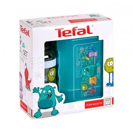 Conjunto Garrafa + Lancheira Tefal Monters