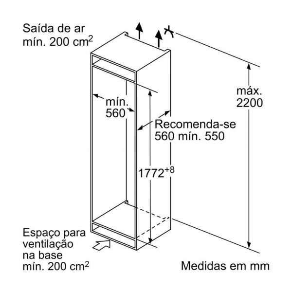 Frigorfico Combinado Encastre Siemens KI86VVSE0