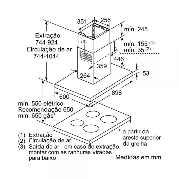 Exaustor de Ilha BOSCH DIB97IM50 Exaustor de Ilha BOSCH DIB97IM50
