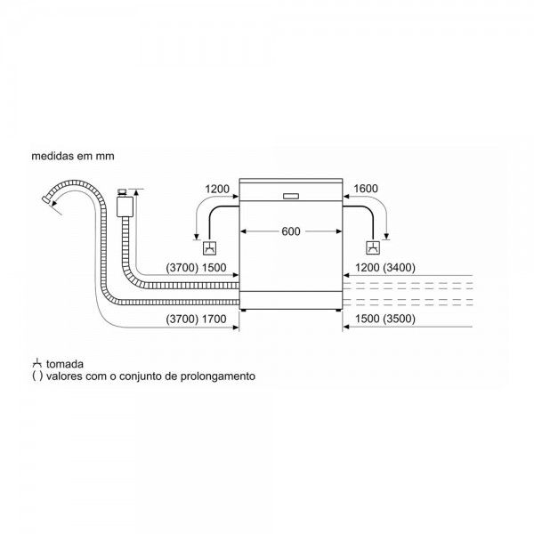 Mquina de Lavar Loia BOSCH SMS4EKW00E