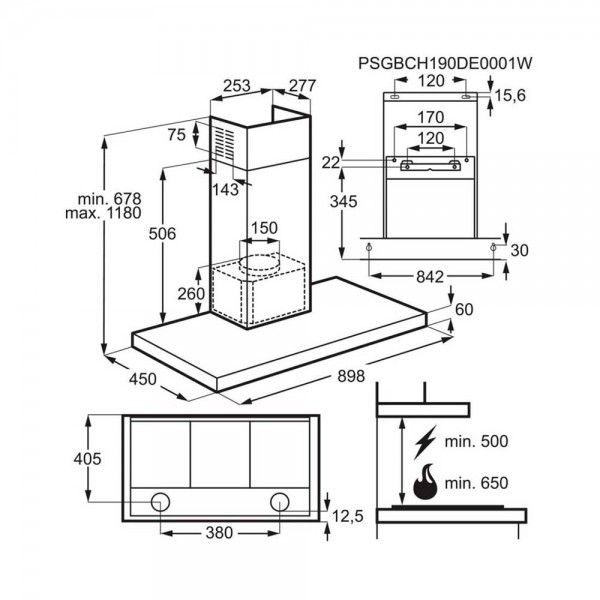 Exaustor AEG DBB3951M