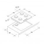 Placa a gs Candy CHW 6BR4WX