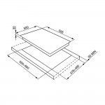 Placa de Gs Smeg SR964PGH