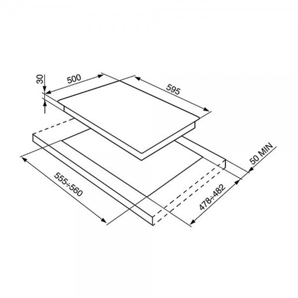 Placa de Gás Smeg SR964PGH Placa de Gás Smeg SR964PGH