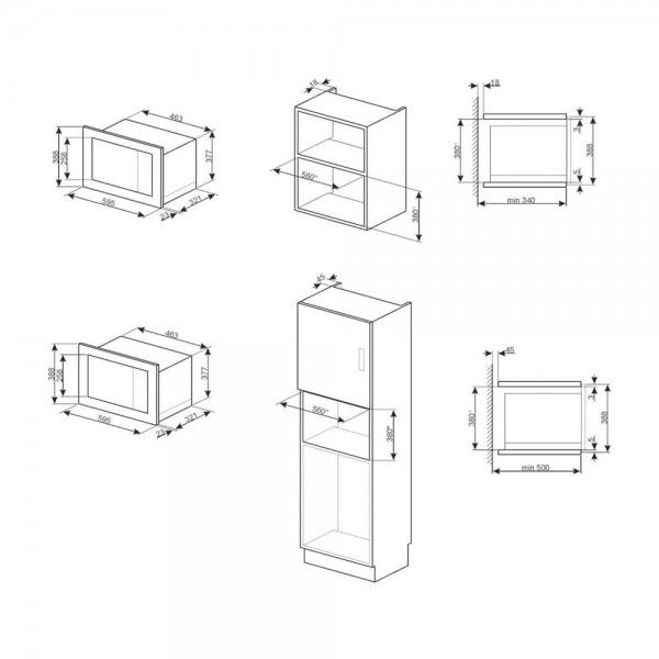 Micro-ondas de encastre Smeg FMI020X