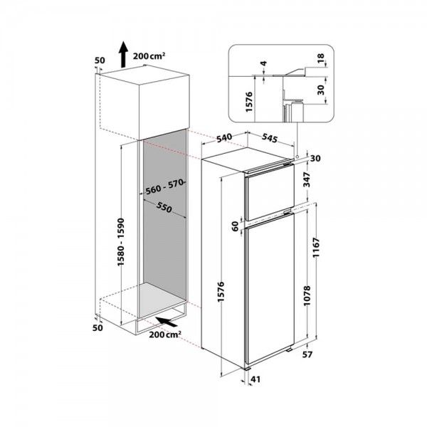 Frigorfico de encastre Indesit T 16 A1 D/I 1