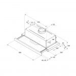 Exaustor telescpico de Encastre Hotpoint HAH 65 F LB X/1