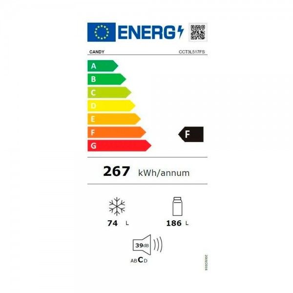 Frigorfico combinado Candy CCT3L517FS