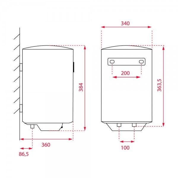 Termoacumulador Teka EWH 15 VE-D Termoacumulador Teka EWH 15 VE-D