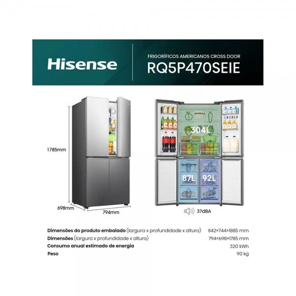Frigorfico Americano HISENSE RQ5P470SEIE