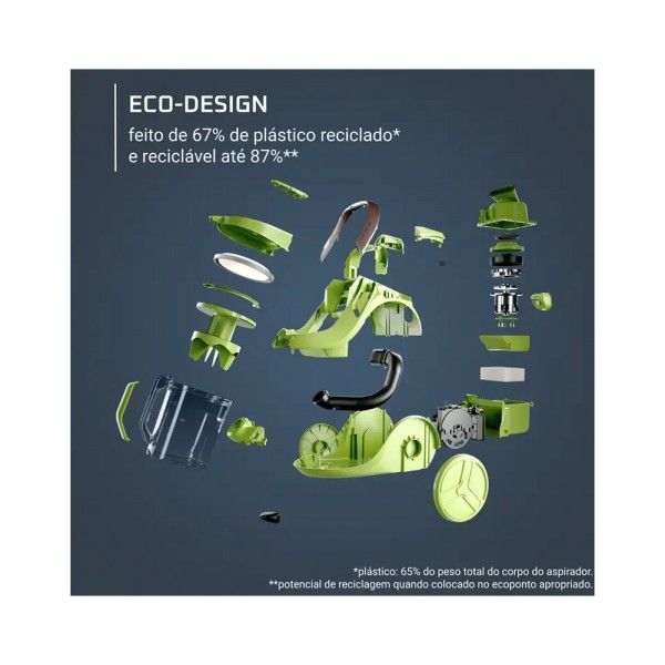 Aspirador sem Saco ROWENTA Green Force Cyclonic Effitech+RO7C89EA