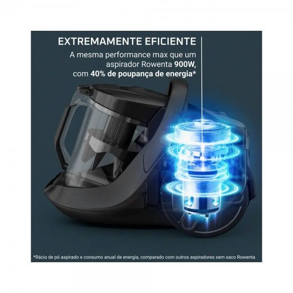 Aspirador sem Saco ROWENTA Green Force Cyclonic Effitech+RO7C89EA