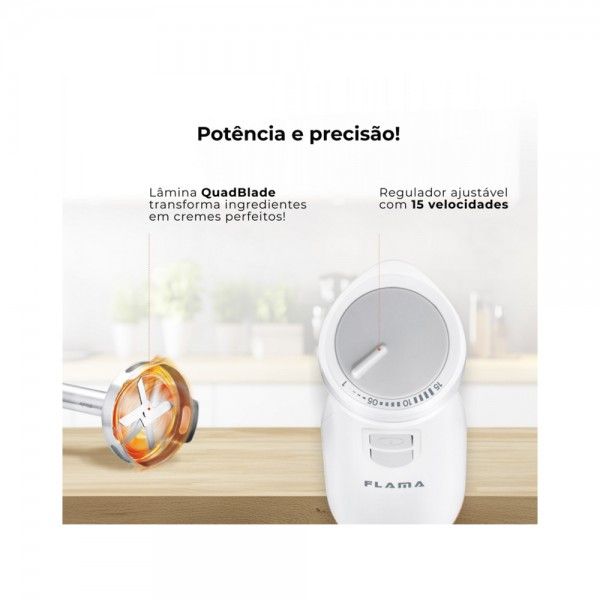 Varinha Mgica com Acessrios FLAMA BlendEasy QuadBlade 2052FL