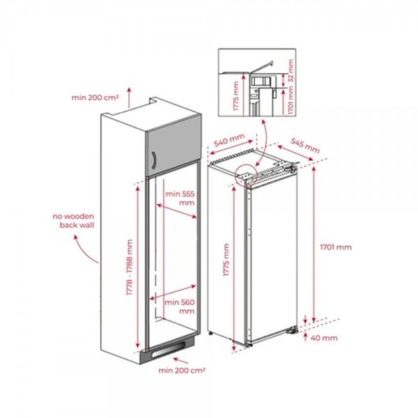 Arca Vertical de Encastre TEKA RSF 73360 FI