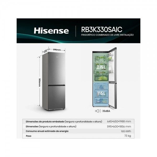 Frigorfico Combinado HISENSE RB3K330SAIC