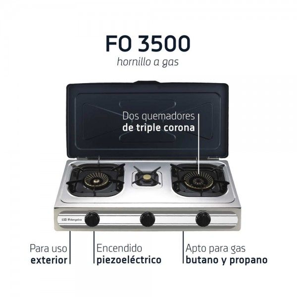 Fogo a Gs Porttil ORBEGOZO FO 3500