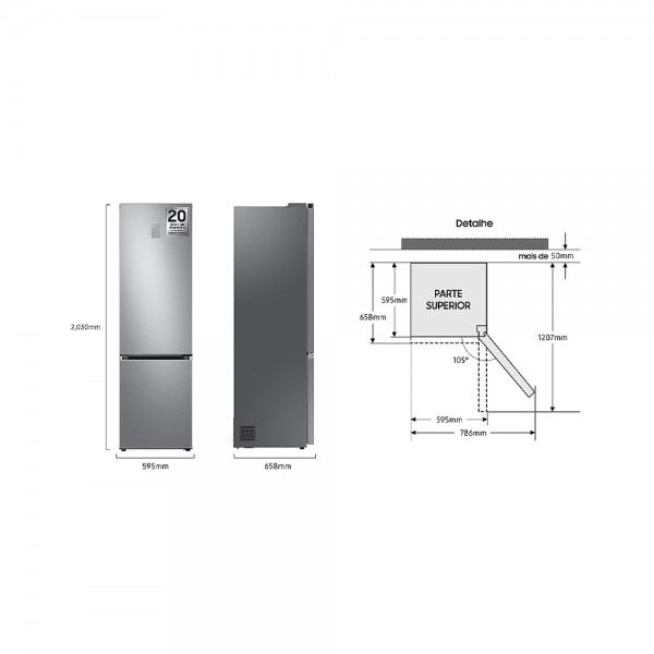 Frigorfico Combinado SAMSUNG RB34C600DWW/EF
