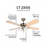 Ventoinha de Teto ORBEGOZO CT 23105