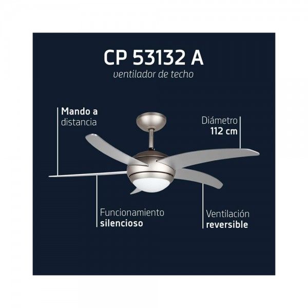 Ventoinha de Teto ORBEGOZO CP 53132 A