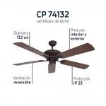 Ventoinha de Teto ORBEGOZO CP 74132