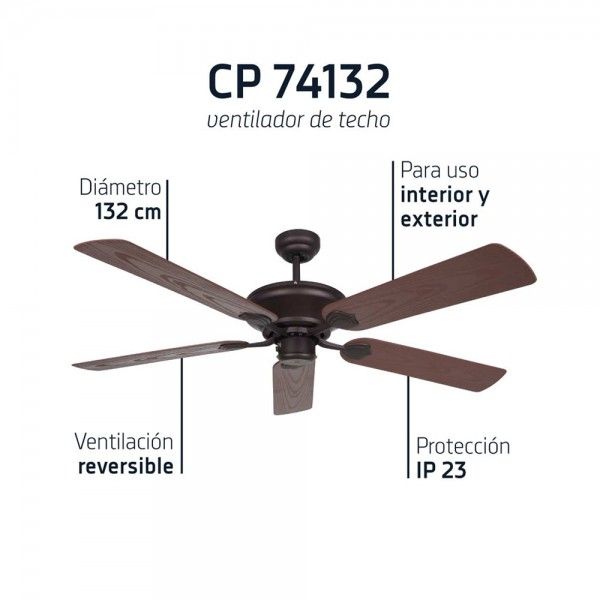 Ventoinha de Teto ORBEGOZO CP 74132 Ventoinha de Teto ORBEGOZO CP 74132