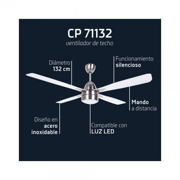 Ventoinha de Teto ORBEGOZO CP 71132 Ventoinha de Teto ORBEGOZO CP 71132