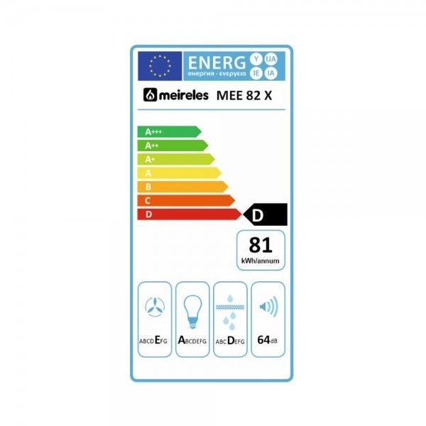 Exaustor de Encastre MEIRELES MEE 82 X Exaustor de Encastre MEIRELES MEE 82 X