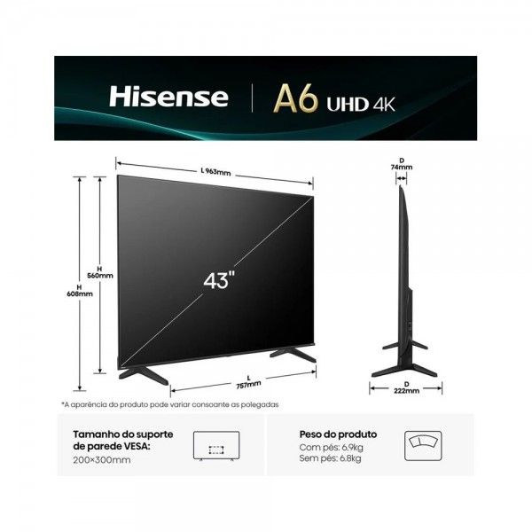 TV HISENSE 43