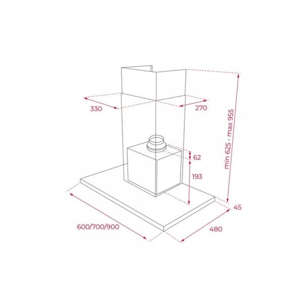 Exaustor de Parede TEKA DSH 986 BK