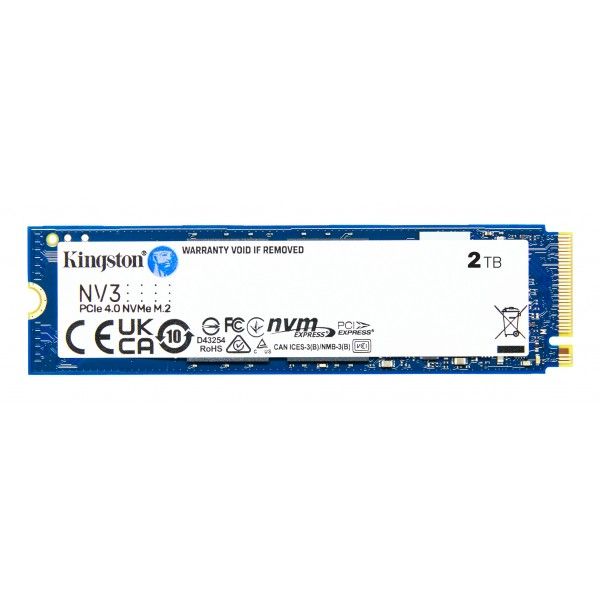 DISCO SSD M.2 PCIE 4.0 NVME KINGSTON 2TB NV3 - 6000R/5000W SNV3S/2000G DISCO SSD M.2 PCIE 4.0 NVME KINGSTON 2TB NV3 - 6000R/5000W SNV3S/2000G