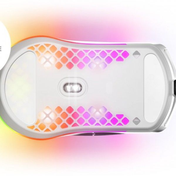 RATO STEELSERIES RGB AEROX 3 SNOW 62603